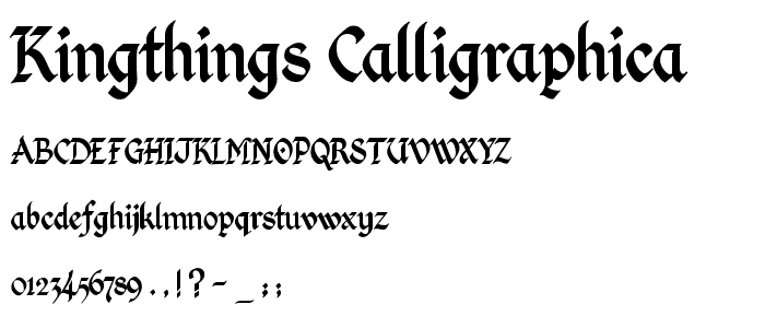 Kingthings Calligraphica font